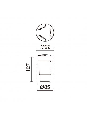 Oprawa najazdowa BELGRADO 557C-G21X1A-02