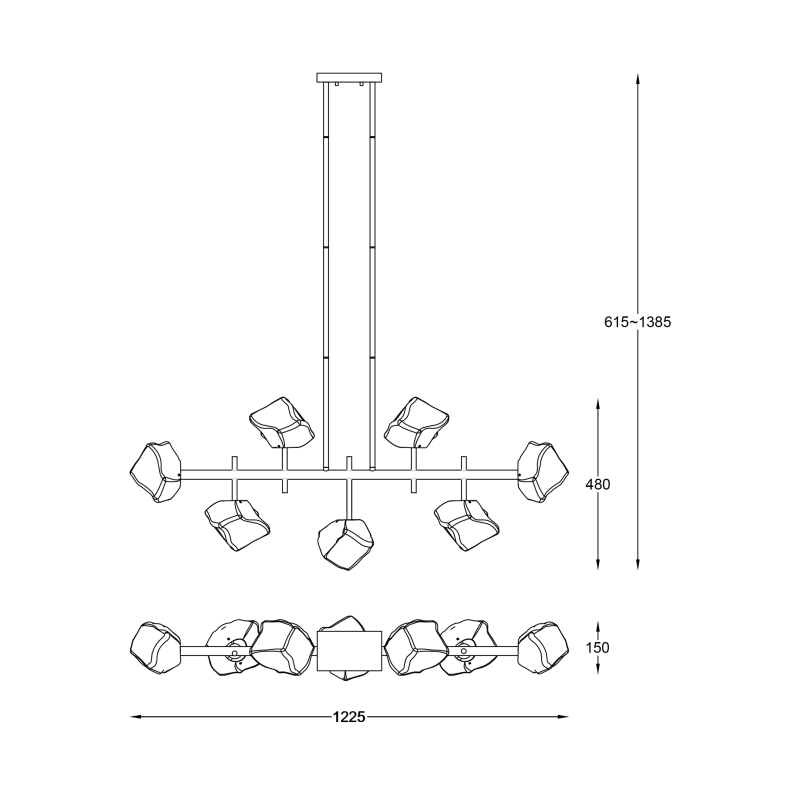Lampa wisząca ROCK P0488-07T-SEAC