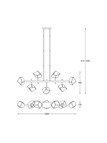 Lampa wisząca ROCK P0488-07T-SEAC