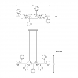 Lampa wisząca RIANO P0454-09B-SDGF