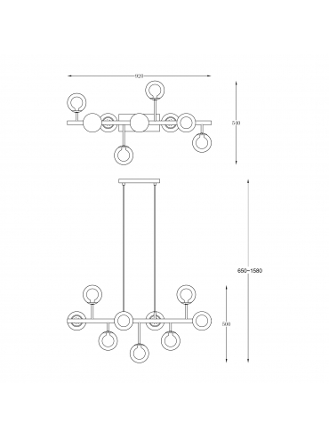 Lampa wisząca RIANO P0454-09B-SDGF
