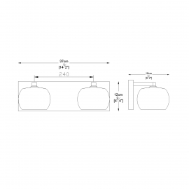 Kinkiet CRYSTAL W0076-02A-B5FZ