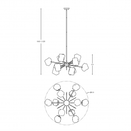 Lampa wisząca ROCK P0488-12P-U8AC