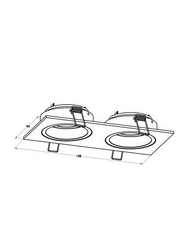 Spot CHUCK DL 2 SQUARE 20068-WH