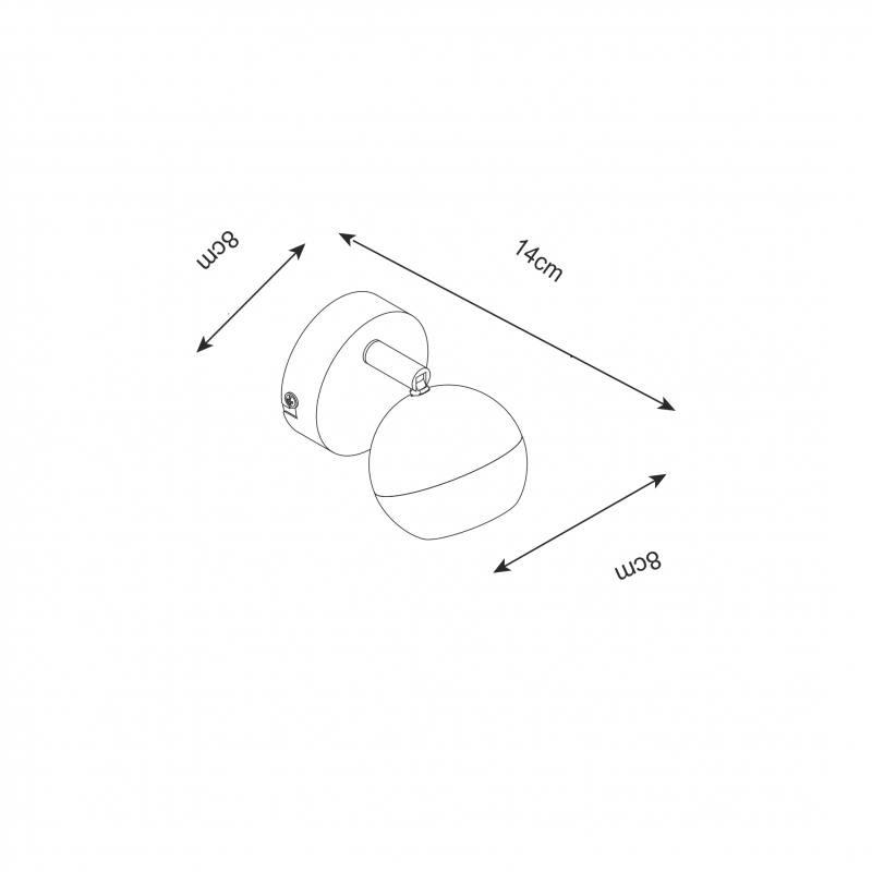 Kinkiet GASTER GU16016-1R-BK