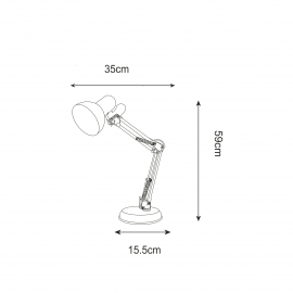 Lampa biurkowa GARITA T51S-WH