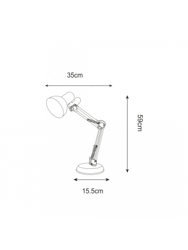 Lampa biurkowa GARITA T51S-WH
