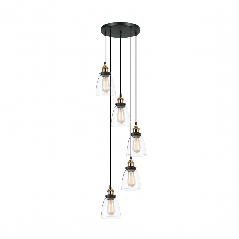 Lampa wisząca FRANCIS MDM-2563/5 GD+CL
