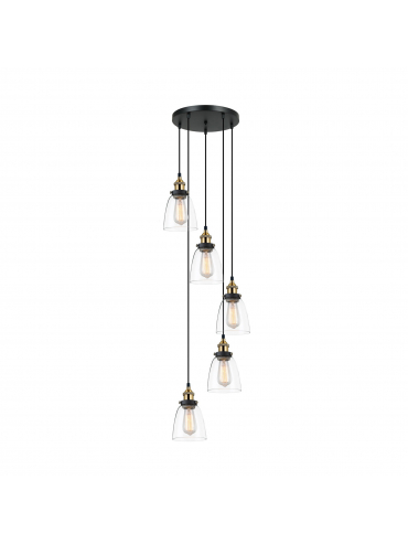 Lampa wisząca FRANCIS MDM-2563/5 GD+CL