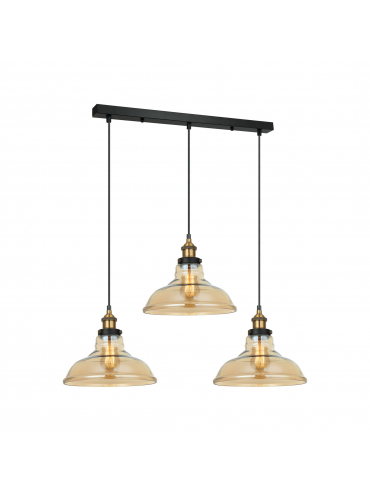 Lampa wisząca HUBERT MDM-2381/3 GD+AMB