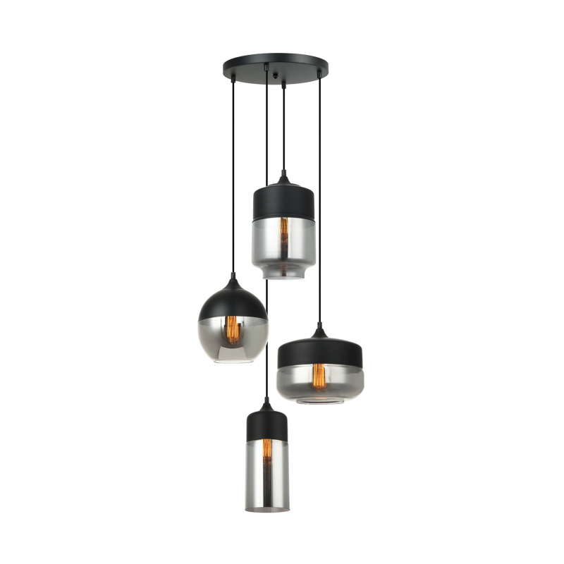 Lampa wisząca MOLINA MDM-4364/4 BK+SG