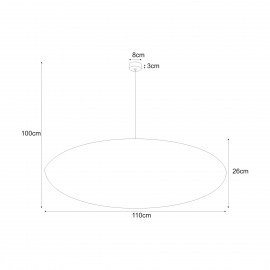 Lampa wisząca TIZI GRAY K-3408