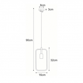 Lampa wisząca TOBIK BLACK K-3830