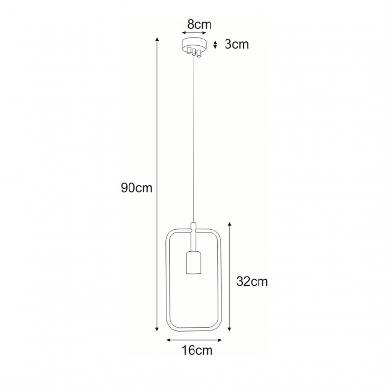 Lampa wisząca TOBIK BLACK K-3830