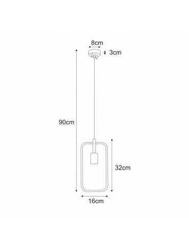 Lampa wisząca TOBIK BLACK K-3830
