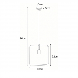Lampa wisząca TOBIK BLACK K-3832