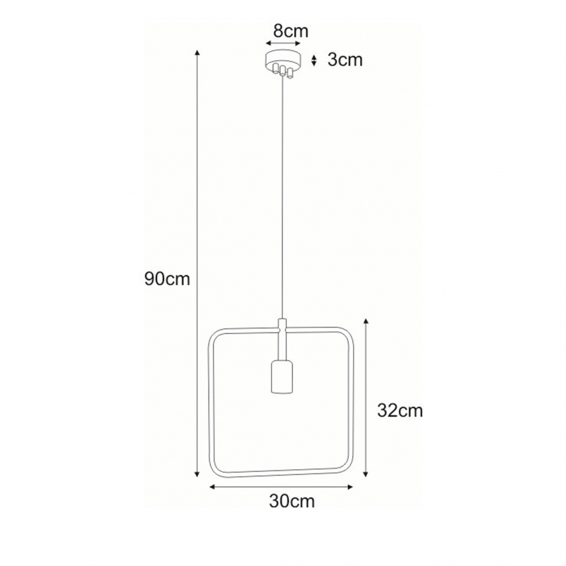 Lampa wisząca TOBIK BLACK K-3832