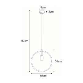 Lampa wisząca TOBIK BLACK K-3833