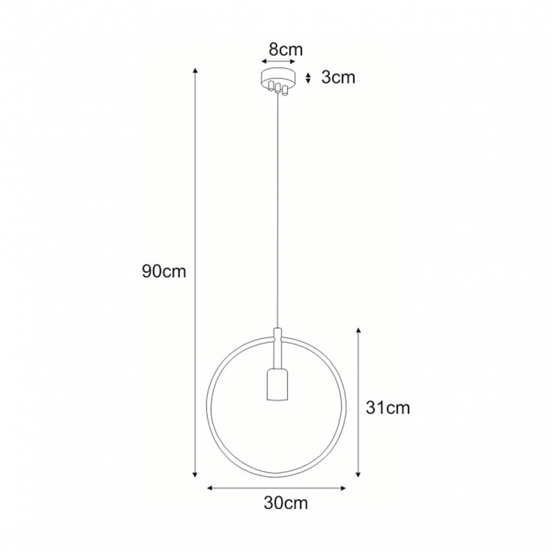 Lampa wisząca TOBIK BLACK K-3833