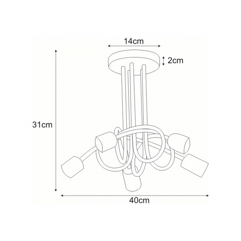 Lampa sufitowa DEZE K-3621
