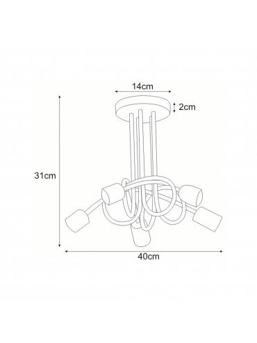 Lampa sufitowa DEZE K-3621