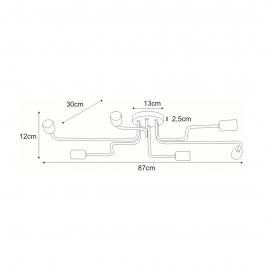 Lampa sufitowa SKADI K-3890