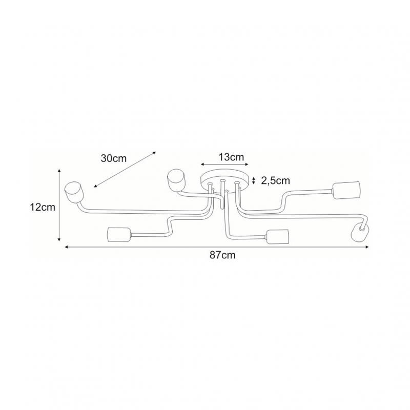 Lampa sufitowa SKADI K-3890
