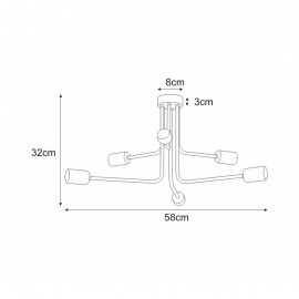 Lampa sufitowa SKADI K-3891