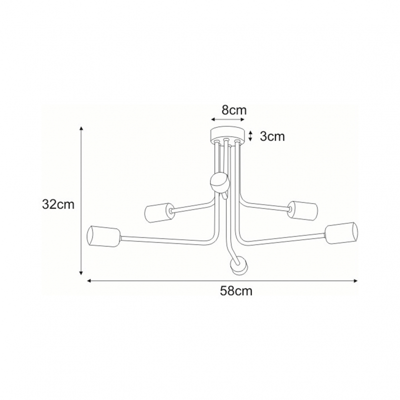 Lampa sufitowa SKADI K-3891