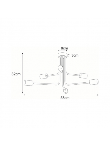 Lampa sufitowa SKADI K-3891