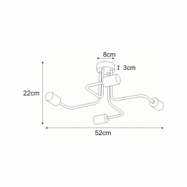Lampa sufitowa SKADI K-3892
