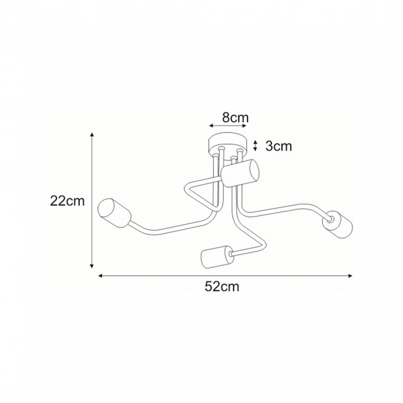 Lampa sufitowa SKADI K-3892