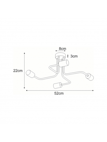 Lampa sufitowa SKADI K-3892