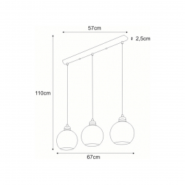Lampa wisząca GALAXY I CHROM K-8003-3
