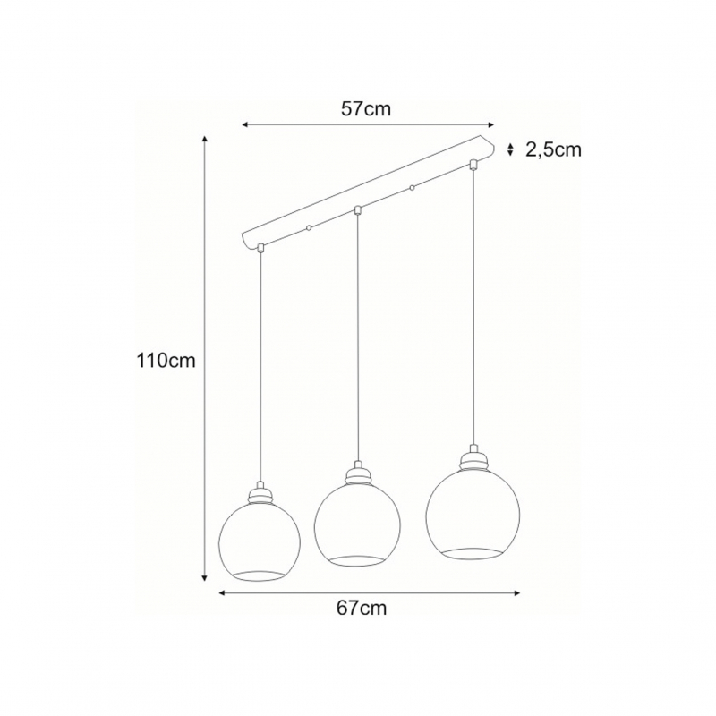 Lampa wisząca GALAXY I CHROM K-8003-3