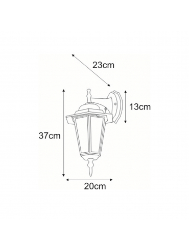 Kinkiet zewnętrzny STANDARD DOWN K-5009A
