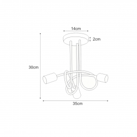 Lampa sufitowa DEZE K-3620