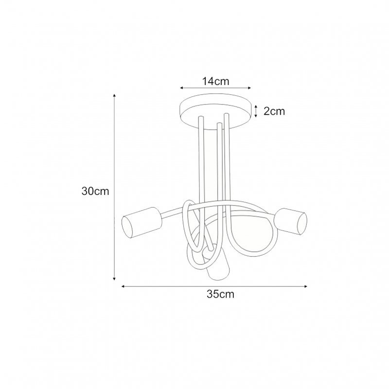 Lampa sufitowa DEZE K-3620