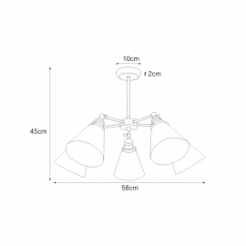 Lampa wisząca SAMANTA K-8037B-5