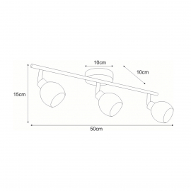 Lampa sufitowa AZELA K-C9528/3