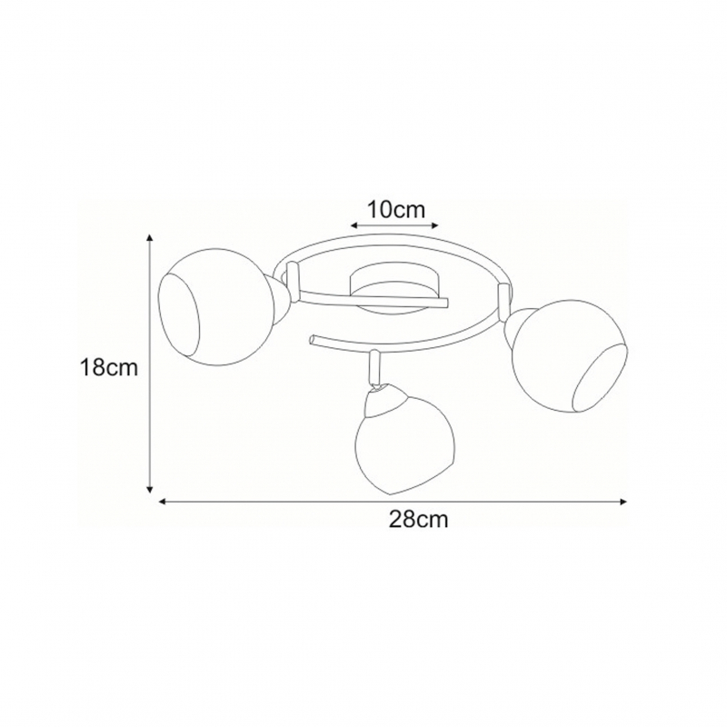 Lampa sufitowa ATRIA K-C9530/3
