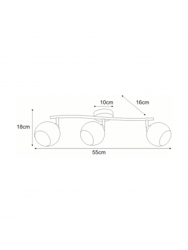 Lampa sufitowa ATRIA K-C9530A/3