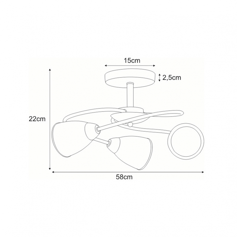 Lampa sufitowa PLATO K-JSL-6059/3 AB