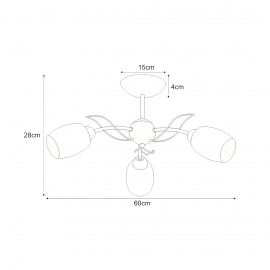 Lampa sufitowa XENA K-JSL-6093/3