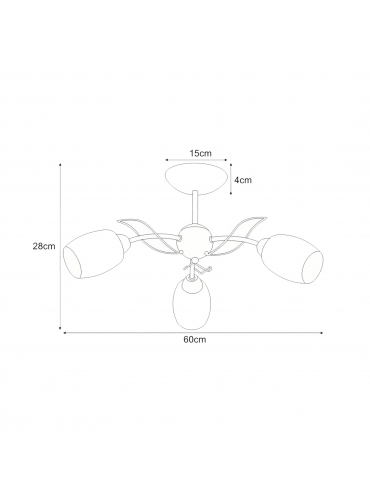 Lampa sufitowa XENA K-JSL-6093/3