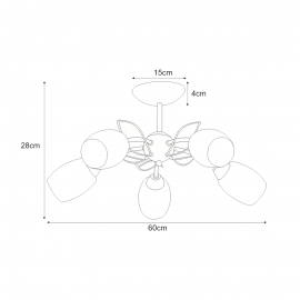 Lampa sufitowa XENA K-JSL-6093/5