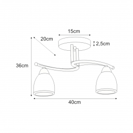 Lampa sufitowa SAMIRA K-JSL-8090/2 CHR