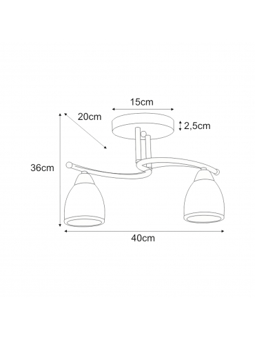 Lampa sufitowa SAMIRA K-JSL-8090/2 CHR