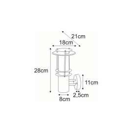 Kinkiet zewnętrzny TARES K-LP238A
