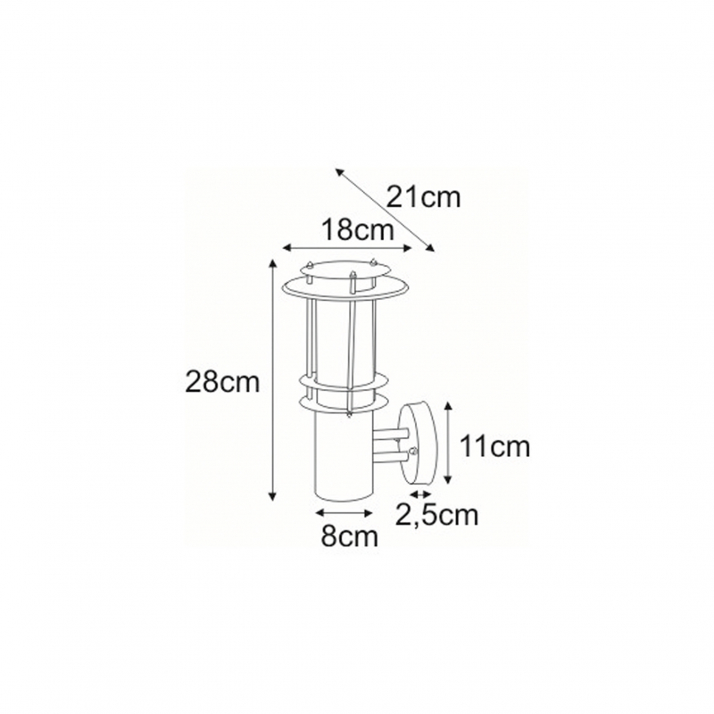 Kinkiet zewnętrzny TARES K-LP238A